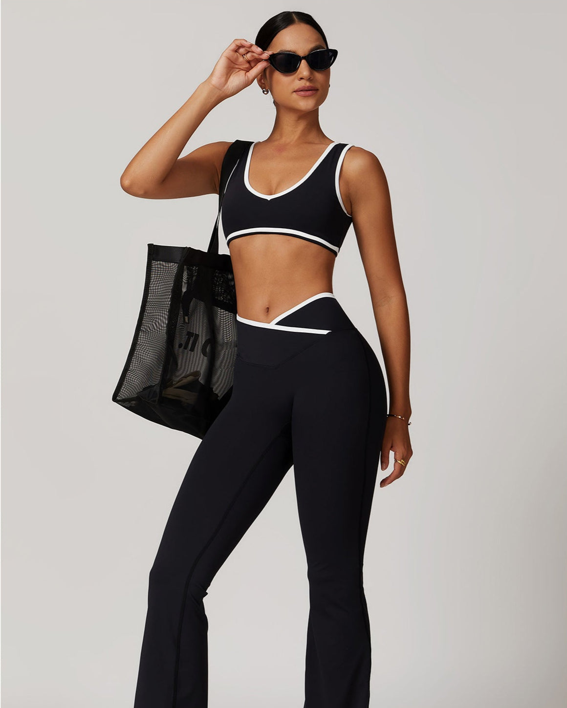 Pantalon à taille croisée