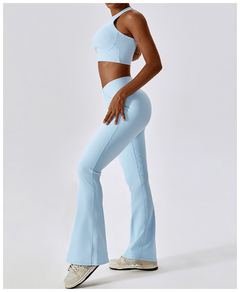 Pantalon évasé sculptant