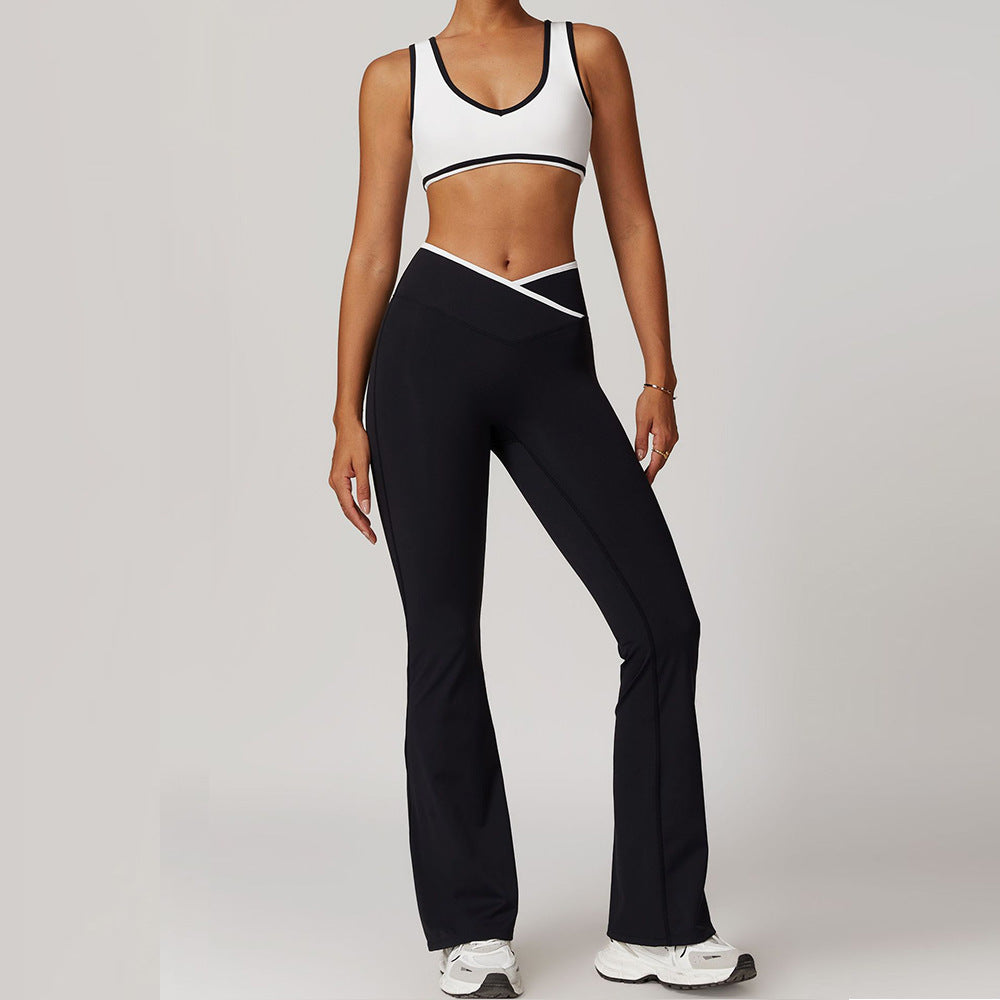 Pantalon à taille croisée
